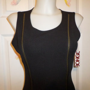 BONGO Black Dress  Zip Up Front